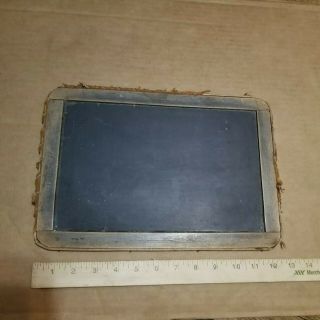 Antique Vintage 2 Sided Slate Chalk Board Wood Frame Primitive School Student 1
