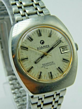 Vintage Elgin Searock Automatic Date Watch 28 Jewel Selfwinding Mod 471.  2120.  325