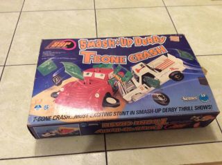 Vintage Kenner Ssp Smash Up Derby T - Bone Crash Set Boxed Complete Lqqk