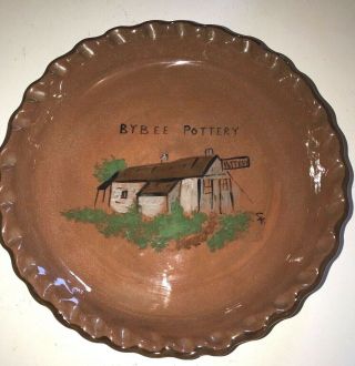 Vintage Bybee Kentucky Pottery Pie Plate Nicely Marked Commemorative 290 Of 500