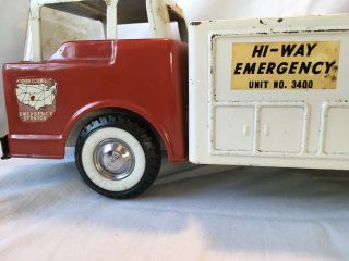 VINTAGE NYLINT FORD EMERGENCY HIGHWAY WRECKER TOW TRUCK 3400 RESTORE OR PARTS 6