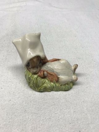 Vintage Royal Albert Beatrix Potter Porcelain Figure " Benjamin Wakes Up " 1990