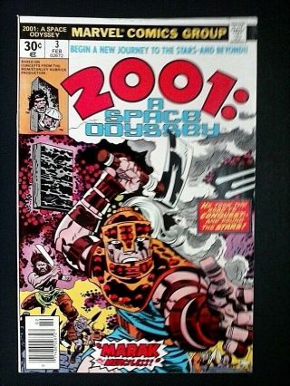 2001: A Space Odyssey 3 Vintage 1977 Marvel 30c Comic Book