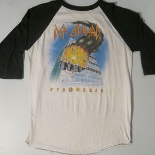 Rare Vintage 1983 Def Leppard Concert Tour Shirt Jersey T - Shirt Pyromania