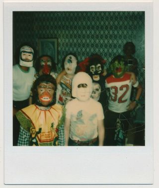 Monsters Planet Of The Apes Mask Kids Vtg Halloween Costume 70s Polaroid Photo