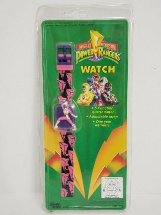 Mighty Morphin Power Rangers Vintage Watch Pink Kimberly 1993 Saban
