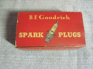 Vintage N.  O.  S Shop Box Of 10 B.  F.  Goodrich Spark Plugs 14 - 4
