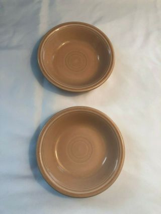 Two Fiesta Vintage 5 1/4 Inch Small Fruit Bowls Apricot (retired Color)