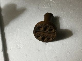 Old (Vintage/Antique) miniature Butter Stamp/Mold Wood Carved Press (11) 6