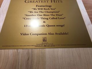 Rare Vintage 1992 Promo Poster Flat Queen Greatest Hits 3