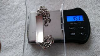 Heavy vintage sterling silver bracelet Kalbe 46 grams 8 