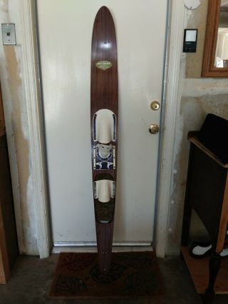 TAPERFLEX WATER SLALOM SKI WOODEN VINTAGE 66 INCHES SUPERIOR SPORTS FROM CALIFOR 2