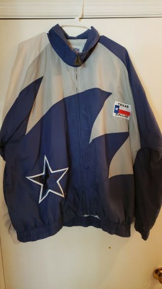 Vintage 90s Dallas Cowboys Logo Athletic Jacket Sharktooth Nfl Proline Xl