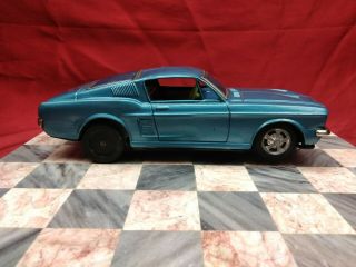 Vintage Tin Litho Battery Operated Ford Mustang Japan 2
