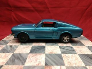 Vintage Tin Litho Battery Operated Ford Mustang Japan 4