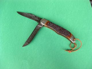 Vintage Schrade Walden 225h Two Blade Hunting Folder Pocket Knife