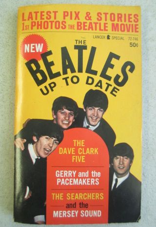 Vintage 1964 Lancer Book The Beatles Up To Date Paperback Book Fab Four