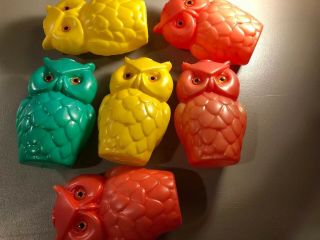 11 Vintage 60s Owl & Tiki Blow Molds For Lantern Patio Party Lights - Molds Only 2