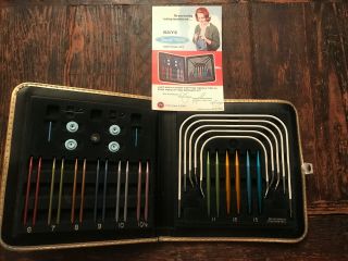 Vintage 1960s Boye Needle Master Knitting Kit Complete With Case And Instruction