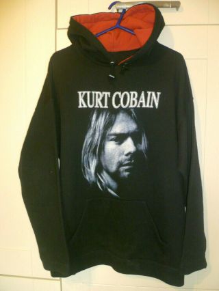 Nirvana - Vintage " Kurt Cobain - I Hate Myself.  " Black Hoodie (xl)