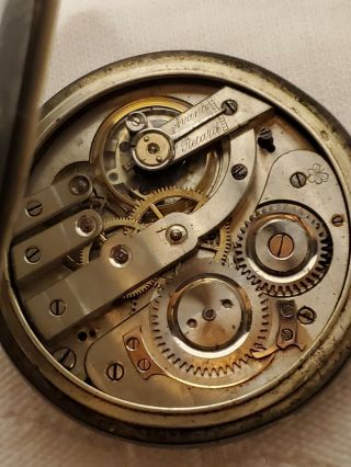 Antique 15 Jewel Pocket Watch 800 Silver Half Hunter Case Runs Good Keeps Time 6