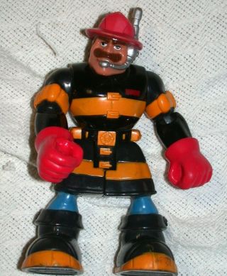 Fisher Price Rescue Heroes Billy Blaze Action Figure Toy Black Gold Vintage Red