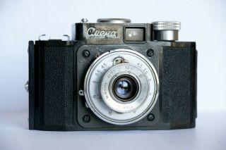 Smena 1 Vintage Ussr Scale Focus Camera 35mm T - 22 Lens 4.  5/40 Gomz Lomo