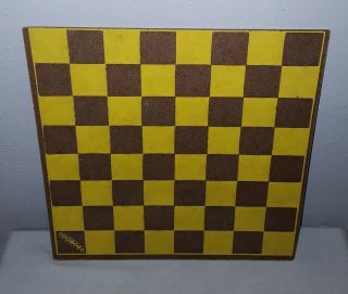 Vintage Bar - Zim Wood Checker Board Yellow