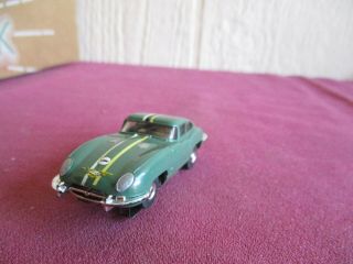 Vintage Thunderjet 500 Tjet 1358 Ho Scale Green Jaguar Xke Slot Car