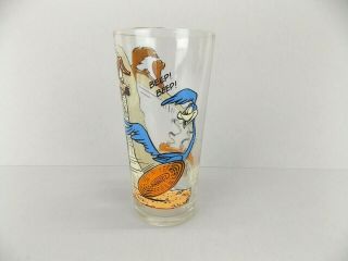 Vintage 1976 Pepsi Collector Series Looney Tunes Coyote And Roadrunner Glass