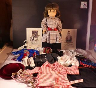 Vintage American Girl Doll Samantha,  Extra Outfits And Books Needs Tlc