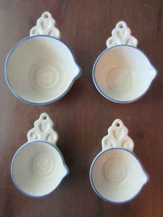 Pfaltzgraff Vintage Yorktowne Pattern Set Of 4 Measuring Cups Cond