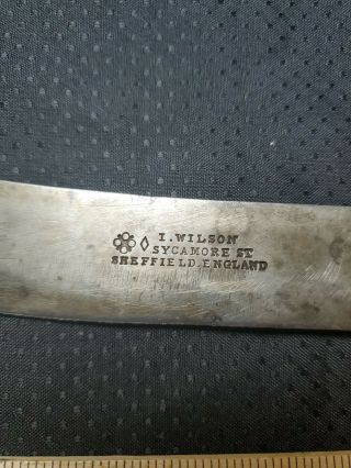 Vintage Skinning Butcher Knife: I.  Wilson,  Sycamore St. ,  Sheffield England 3