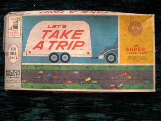 1962 Milton Bradley Game Lets Take A Trip Made In U.  S.  A.  Vintage Board Game