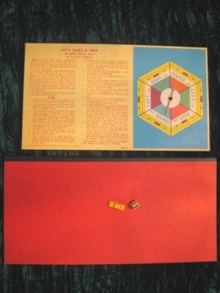 1962 Milton Bradley Game Lets Take A Trip Made in U.  S.  A.  Vintage Board Game 3