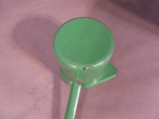 VINTAGE GRANITE WARE GREEN AND WHITE ENAMEL POURER WITH HANDLE 5