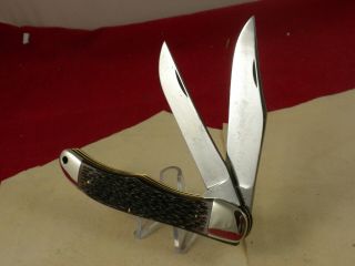 Vintage Schrade - Walden Ny 225h Folding Hunter Knife
