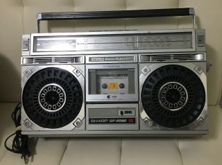 Vintage Sharp Gf 6060 Boombox Radio Stereo Cassette Tape Player Recorder Short W
