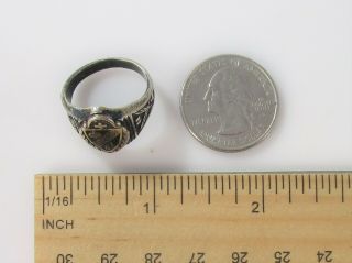 1961 BP DES Class Ring Vintage Signed Sterling Silver 6.  8g | Size 7.  25 4