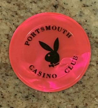 Vintage Playboy Casino Portsmouth Uk Jeton - Hot Pink Rare &