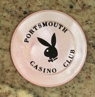 Vintage Playboy Casino Portsmouth Uk Jeton - Light Pink Rare &