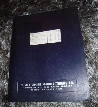 Climax Engine Manufacturing Co - Clintron,  Iowa - 1955 Vintage Model D140