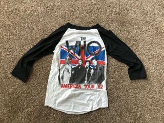 Vintage 1982 The Who American Tour Us Concert T Shirt Jersey Small