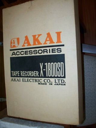 Vintage Akai X - 1800sd Reel To Reel 8 Track Accessories Kit Rare