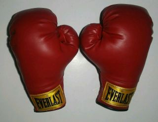 Vintage Everlast Red Boxing Gloves 12 Oz