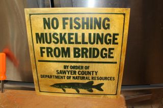 No Fishing Muskellunge From Bridge 1960 