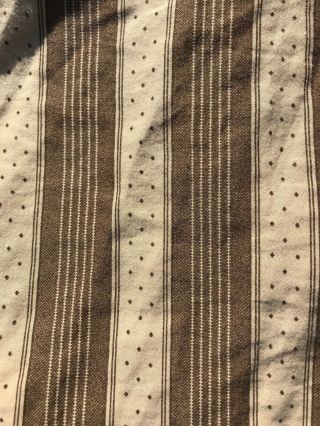Vtg.  Ralph Lauren Brown Beige Striped & Dots Flat,  Fitted Sheet 100 Cotton