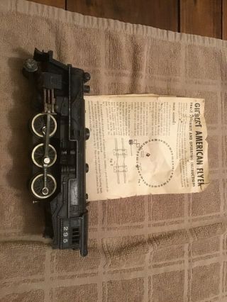 Vintage American Flyer Locomotive 295 And Paper Directions For Set