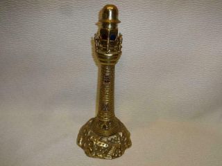 Vintage Heavy 5lb 12 " Tall Solid Brass Lighthouse Figure Doorstop Or Statue