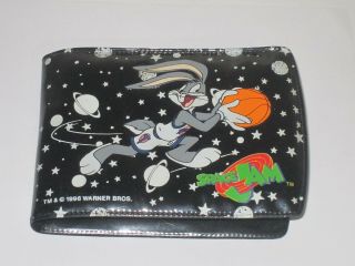 Vintage 1996 Space Jam Bugs Bunny Glow In The Dark Pvc Bifold Wallet Rare
